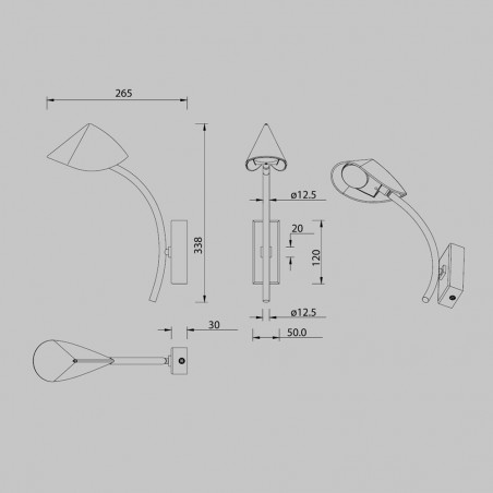 Aplique de pared LED Capuccina (6W)
