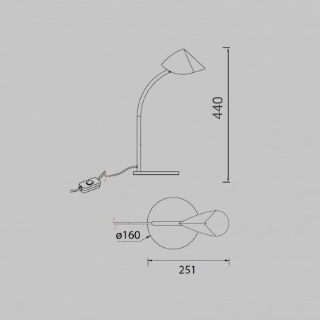 Lámpara de mesa LED Capuccina (8.5W)