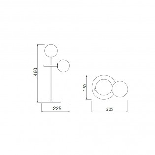 Lámpara de mesa Cellar (2 luces)