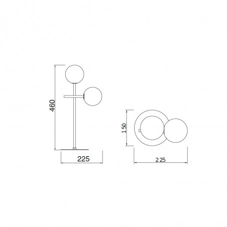 Lámpara de mesa Cellar (2 luces)