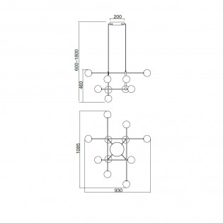 Lámpara colgante Cellar (11 luces)