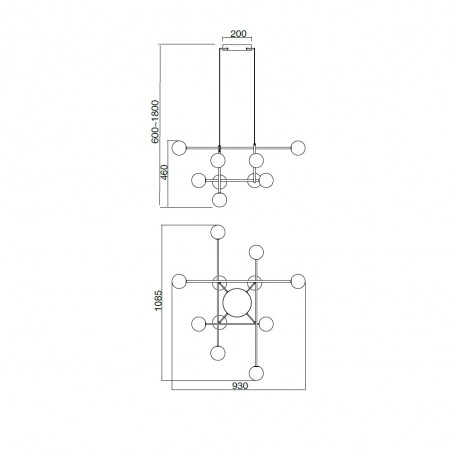 Lámpara colgante Cellar (11 luces)