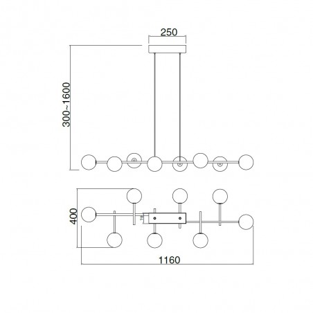 Lámpara colgante Cellar (8 luces)