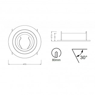 Empotrable de techo Básico GU10
