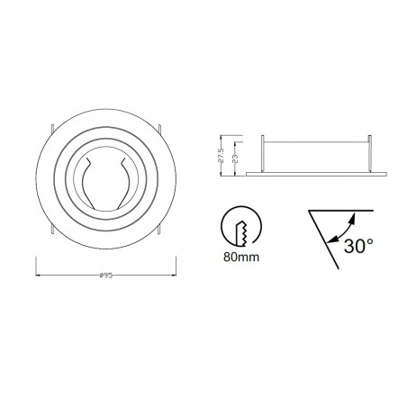 Empotrable de techo Básico GU10
