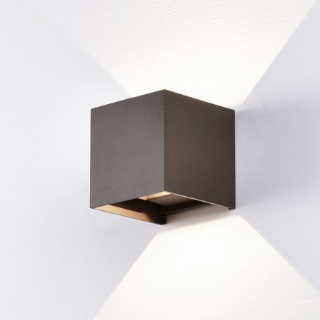 Aplique de pared exterior LED Davos (2x6W)
