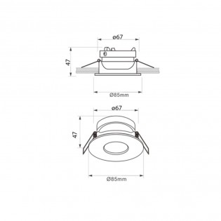 Empotrable de techo Guincho GU10