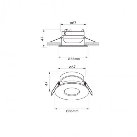 Empotrable de techo Guincho GU10