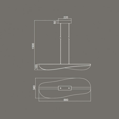 Lámpara de techo LED Bianca (50W)