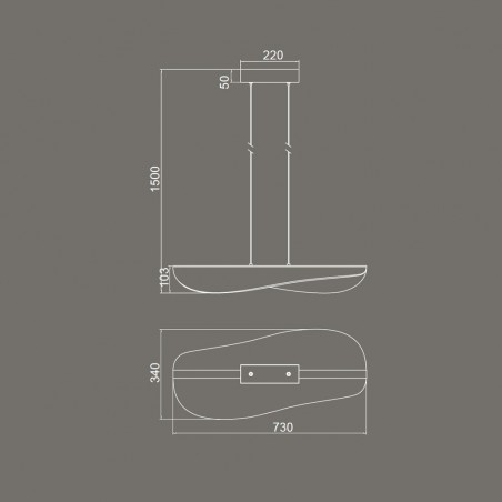 Lámpara de techo LED Bianca (40W)