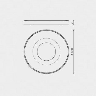 Plafón de techo LED Dimable Coin (100W)