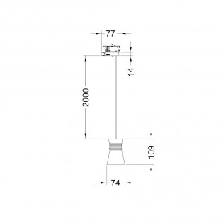 Lámpara colgante para carril Pagoda