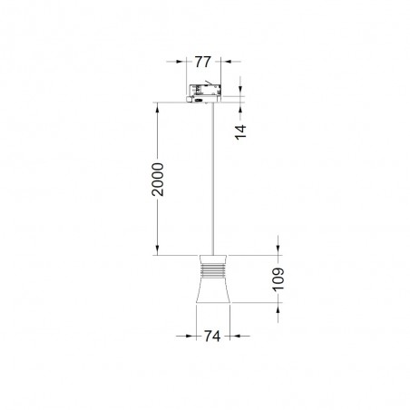 Lámpara colgante para carril Pagoda