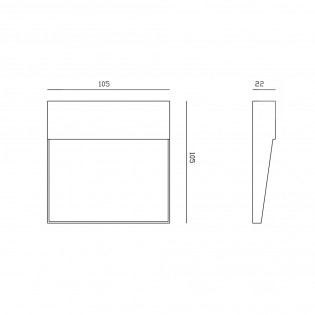 Aplique de exterior LED Baker (3W)