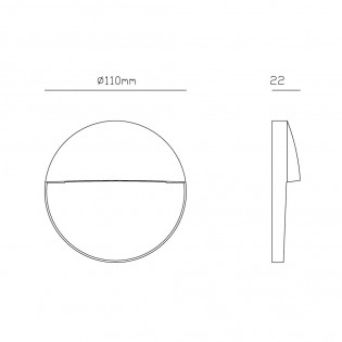 Aplique de exterior LED Baker II (3W)