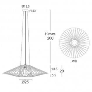 Lámpara de techo Bimba II