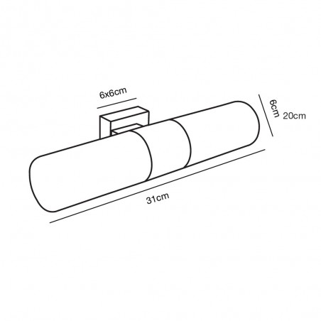 Bathroom wall light Tangens (2 lights)