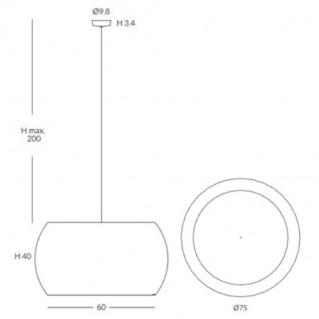 Lámpara de techo Poma III