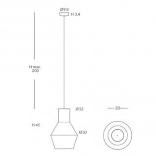 Lámpara de techo Tina
