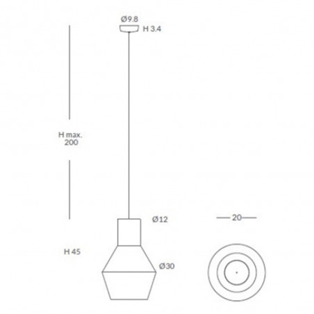 Lámpara de techo Tina