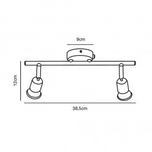 Regleta de techo LED Avenue (2x3W)
