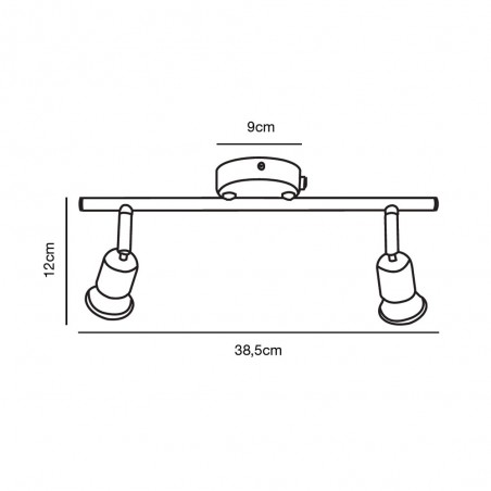 LED Ceiling Track Light Avenue (2x3W)