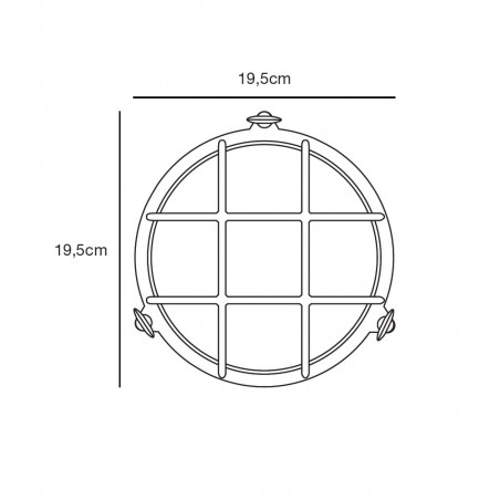 Aplique de pared exterior Polperro