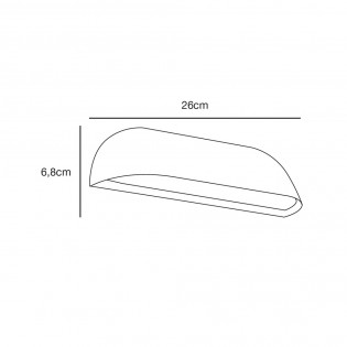 Aplique de exterior LED Font 26 (8W)