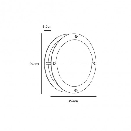Aplique de exterior galvanizado Malte II