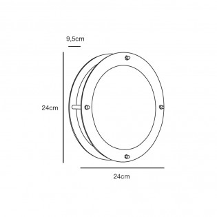 Aplique de exterior galvanizado Malte