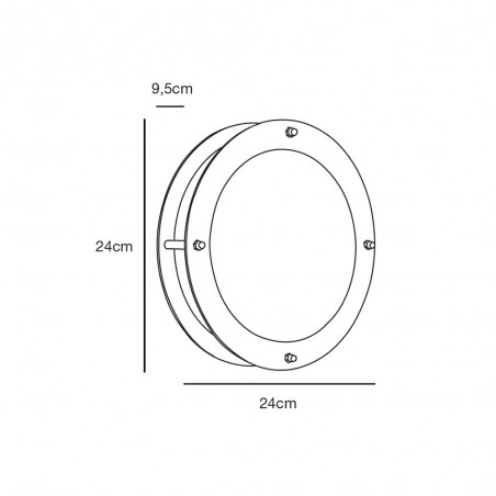 Aplique de exterior galvanizado Malte