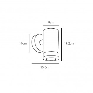 Aplique de pared exterior Birk