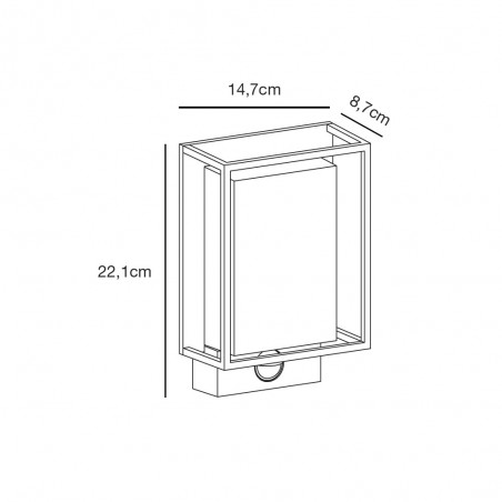 Outdoor LED Wall Lamp with motion sensor Nestor (8W)