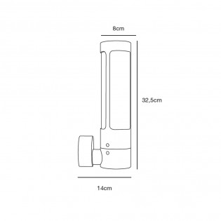 Aplique de pared exterior Helix