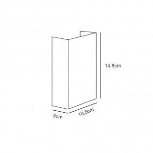 Aplique de exterior galvanizado LED Fold 10 (2x3.5W)