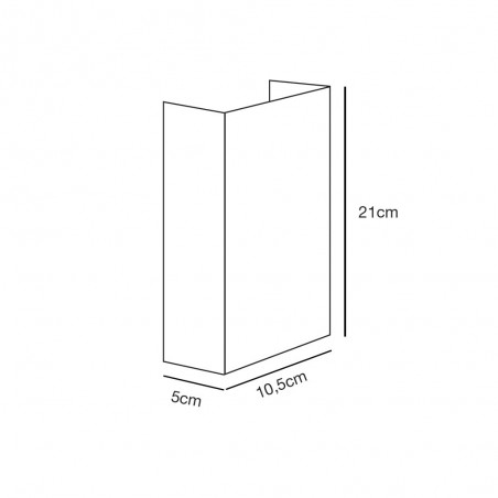 Outdoor Galvanized LED Wall Lamp Fold 15 (2x3.5W)