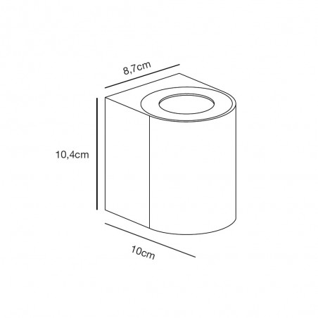 Aplique de pared exterior Canto 2 (2x6W)