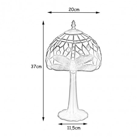 Lámpara de mesa Tiffany Hexa