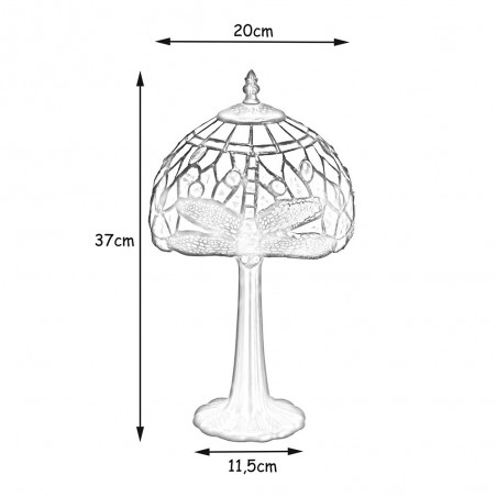 Lámpara de mesa Tiffany Hexa II