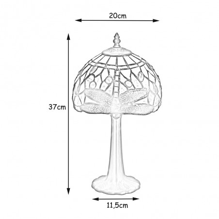 Lámpara de mesa Tiffany Rosy II