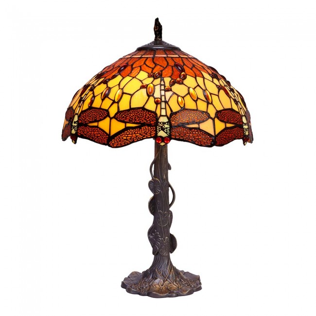 Lámpara de mesa Belle Amber Tiffany Lámpara de mesa Belle Amber Tiffany