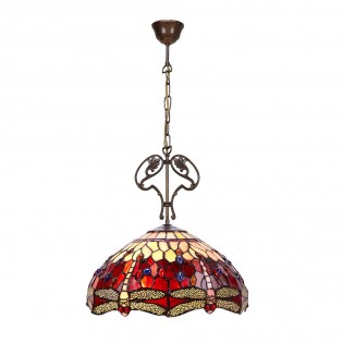 Lámpara de techo Belle Rougue cristal Tiffany