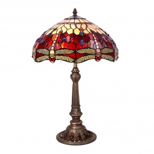Lámpara de mesa Tiffany Belle Rouge II