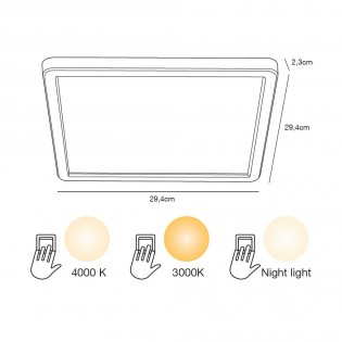 Plafón LED Oja 29 Square (14,5W)
