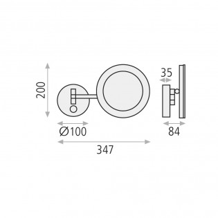 Aplique LED con espejo para baños Boan (3W)