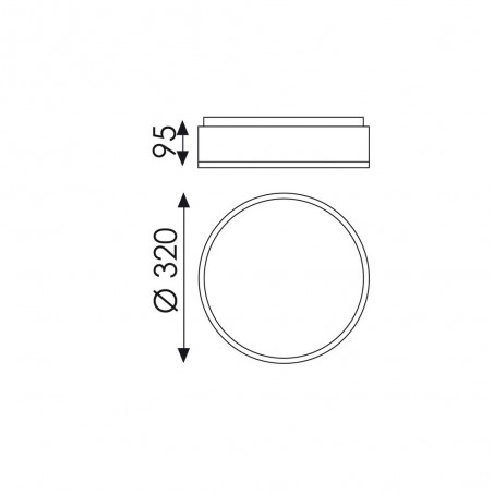 Plafón de techo LED para baños Dins (24W)