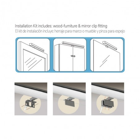 Aplique LED para espejos de baño Dustin (15W)
