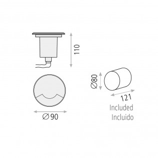 Empotrable de suelo exterior Indus