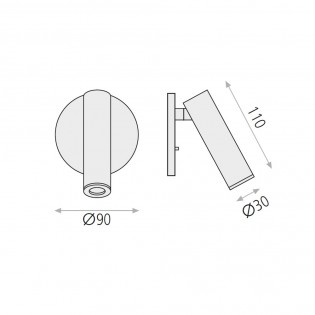 Aplique lector empotrable LED Atria (3W)