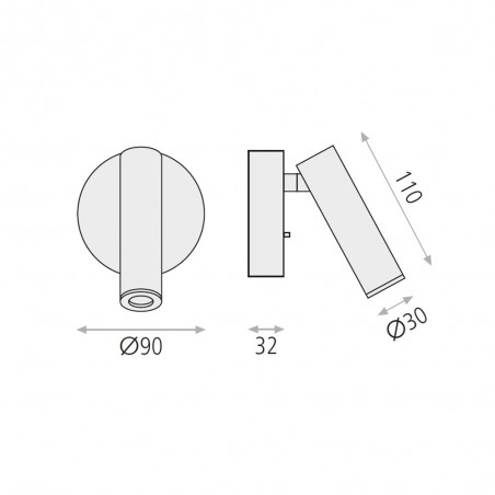 Aplique lector LED Atria (3W)